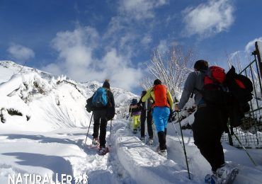 mochila nieve raquetas de nieve