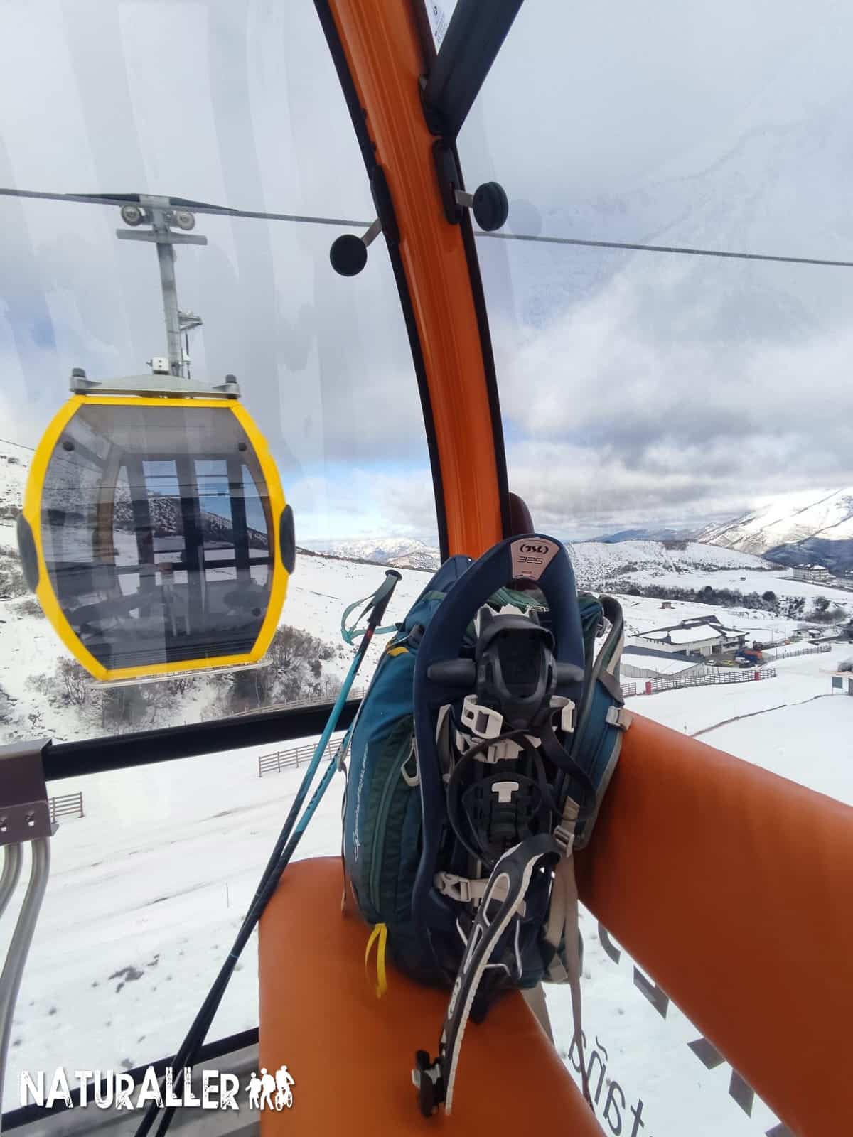 raquetas de nieve telecabina de pajares