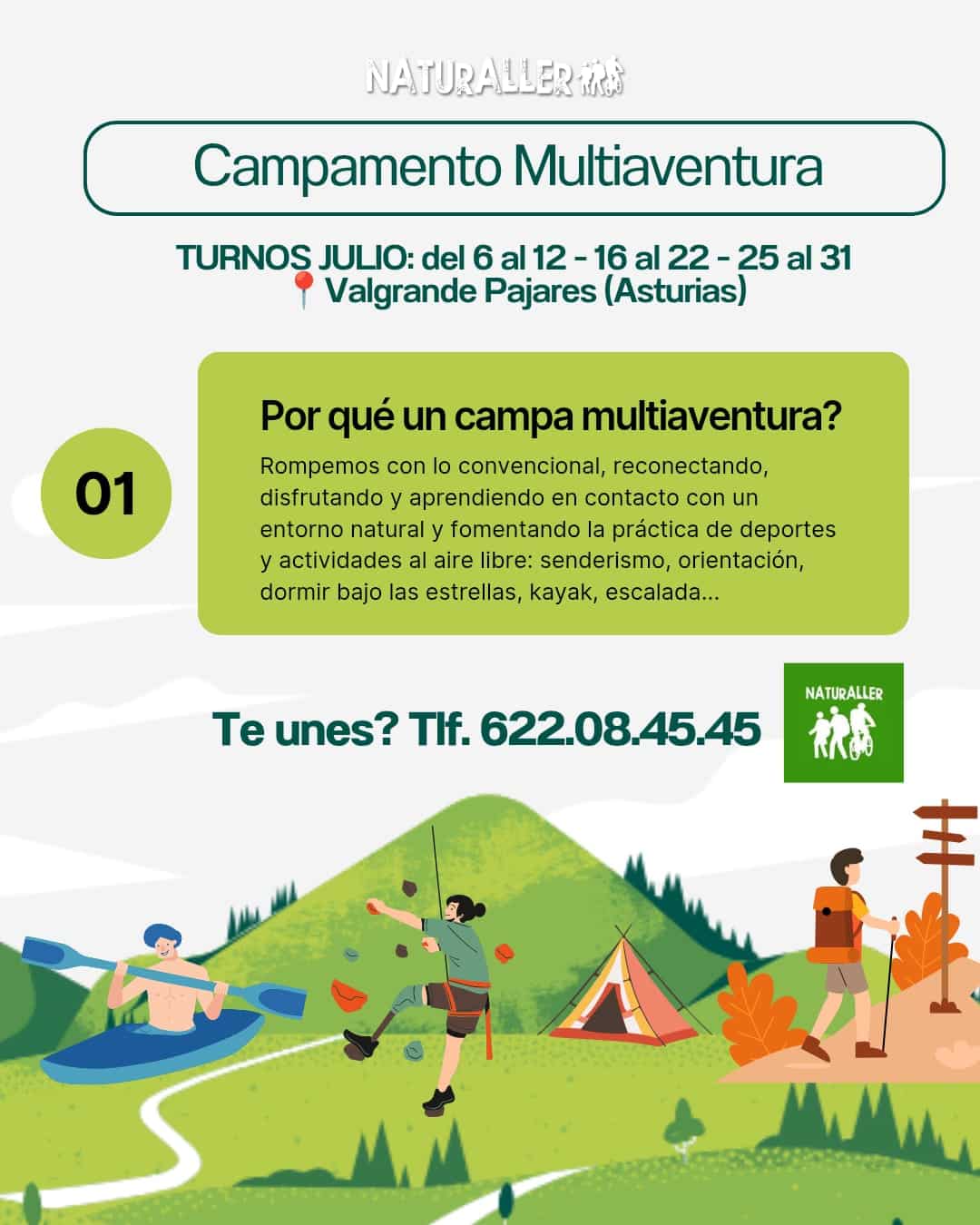 Campamento Payares 2025 Campamento multiaventura en Valgrande Pajares, Asturias.